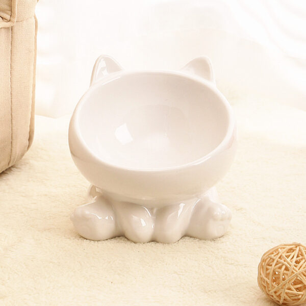 Ceramic Cat Bowl Cat Bowl Cat Food Bowl Neck Guard Oblique Mouth Dog Bowl Pet Bowl - Image 5